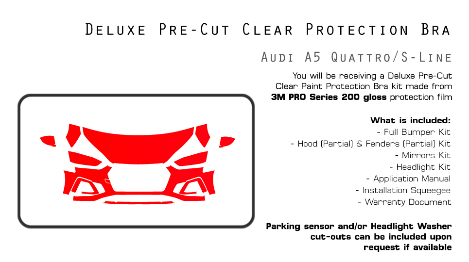 Partial Hood Fender & Mirror Kit | AUDI A5 SPORTBACK BASE 2020 Partial Hood Fender & Mirror Kit | AUDI A5 SPORTBACK BASE 2020