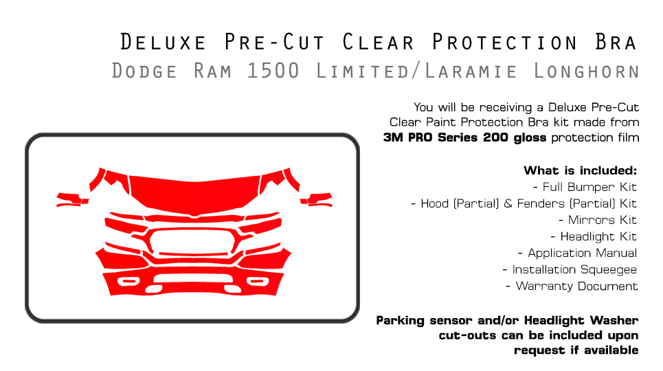 Partial Hood Fender and Mirror Kit | RAM 1500 LARAMIE 2024 Partial Hood Fender and Mirror Kit | RAM 1500 LARAMIE 2024