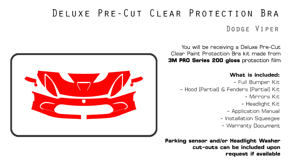 Full Hood and Mirror Kit | Dodge Viper BASE 2017