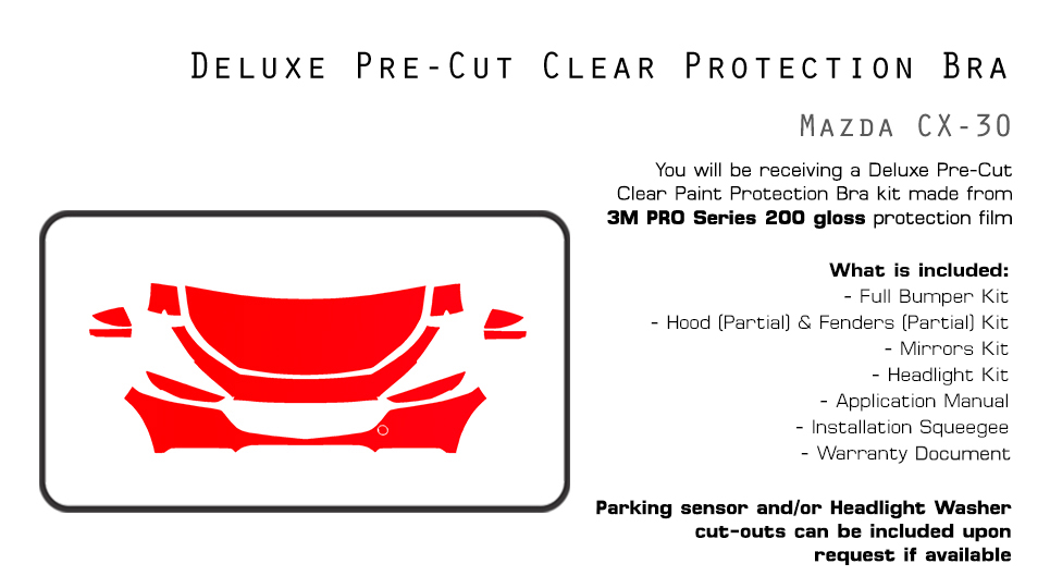 Partial Hood Fender and Mirror Kit | MAZDA CX-30 2022 Partial Hood Fender and Mirror Kit | MAZDA CX-30 2022